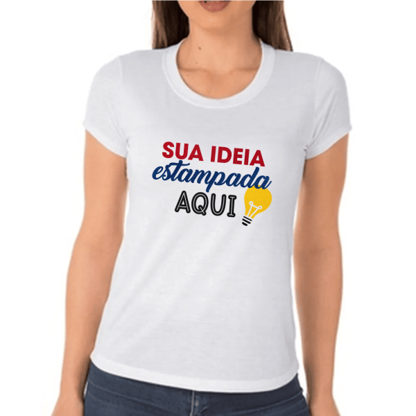 Camiseta Tradicional Branca 100% Poliéster