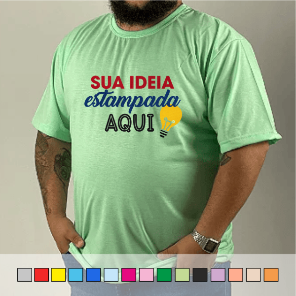 Camiseta Colorida Adulto (Tamanhos Especiais)