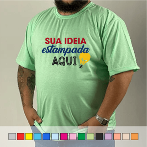 Camiseta Colorida Adulto (Tamanhos Especiais)