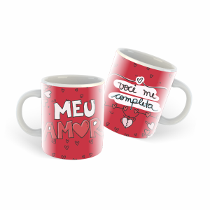 Caneca Especial Dia dos Namorados Cerâmica 325ml  Sublimação Branca Brilho Tam. da arte: 200x90mm