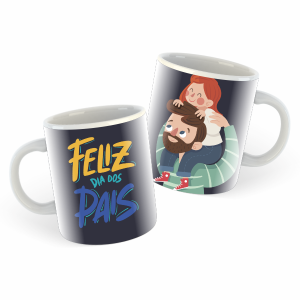 Caneca Especial Dia dos Pais Cerâmica 325ml  Sublimação Branca Brilho Tam. da arte: 200x90mm